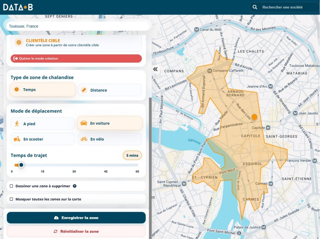 Prescripteurs et implantation commerciale : zone de chalandise analysée à Toulouse avec Data&nbsp;Zoning (fichier chalandise-toulouse.jpg)