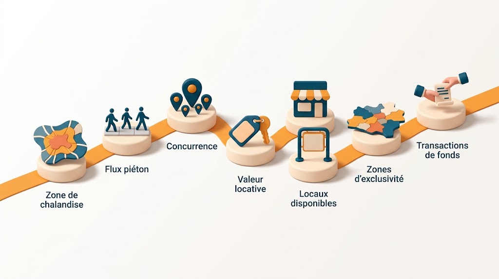 Les sept usages du géomarketing dans un projet d'implantation commerciale, de la zone de chalandise aux transactions de fonds
