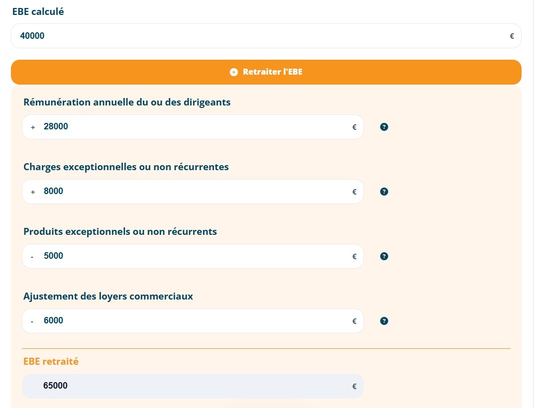 Saisie de l’EBE retraité dans Data Expertise, rémunération du dirigeant, éléments exceptionnels et ajustement du loyer